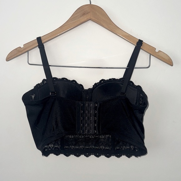 Windsor Lace Corset Black Lace Gemstones Size Medium - Picture 2 of 7